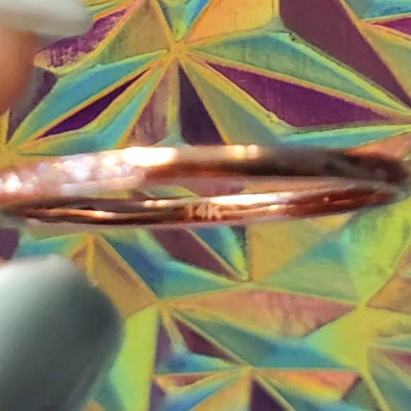 Chocolate and White Diamond Rose Gold Halo Ring - Picture 5 of 8